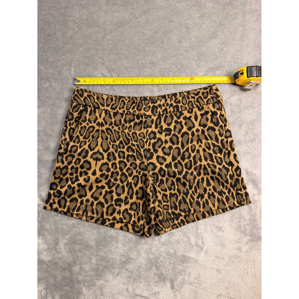 Cheetah Animal Print High Waisted Knit Shorts 00s Mob Wife Festival S - Picture 7 of 7
